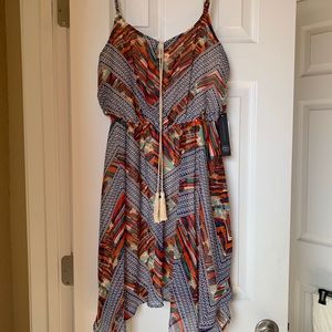 Multicolor tassel dress
